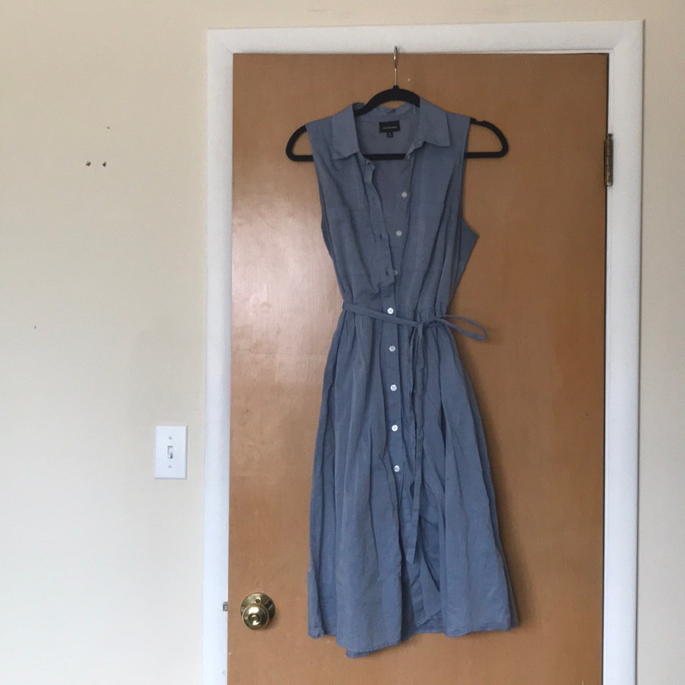 Chambray Midi Shirt Dress
